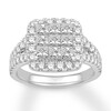 Thumbnail Image 0 of Diamond Engagement Ring 2 ct tw Princess & Round-cut 14K White Gold