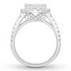 Thumbnail Image 1 of Diamond Engagement Ring 2 ct tw Princess & Round-cut 14K White Gold
