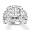Thumbnail Image 1 of Now + Forever Multi-Stone Diamond Engagement Ring 4 ct tw Princess-cut 14K White Gold