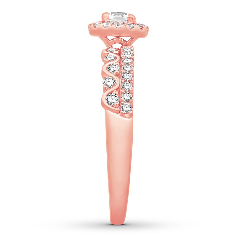 Diamond Engagement Ring 5/8 ct tw Round-cut 14K Rose Gold