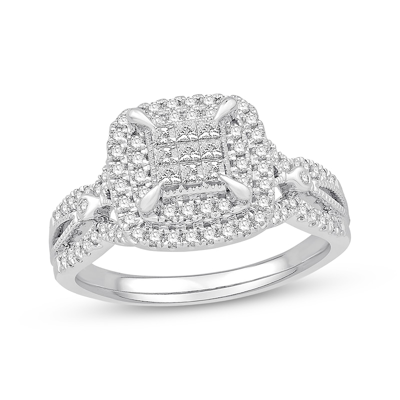 Diamond Engagement Ring 5/8 ct tw 10K White Gold