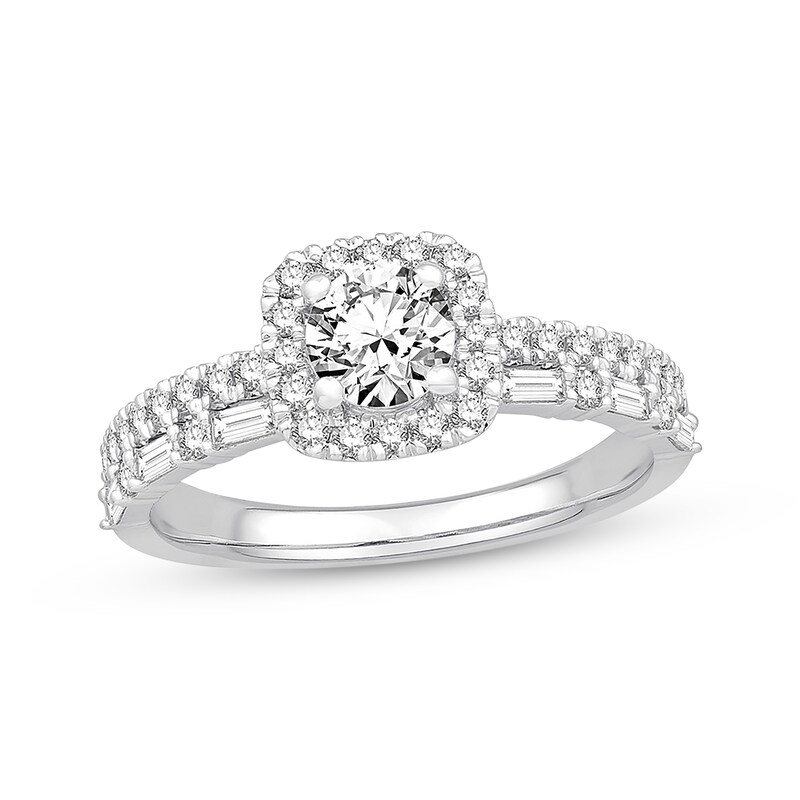 Diamond Engagement Ring 7/8 ct tw 14K White Gold