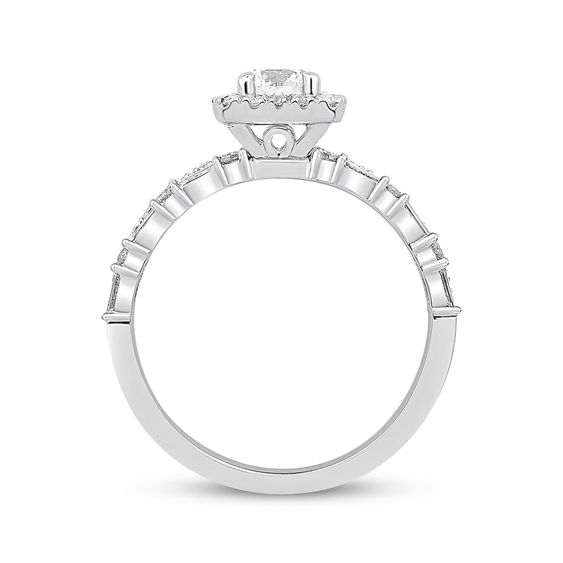 Diamond Engagement Ring 7/8 ct tw 14K White Gold