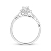 Thumbnail Image 1 of Diamond Engagement Ring 3/8 ct tw Princess & Round-cut 10K White Gold