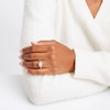 Thumbnail Image 3 of Diamond Engagement Ring 3/8 ct tw Princess & Round-cut 10K White Gold