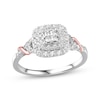Thumbnail Image 0 of Diamond Engagement Ring 1/2 ct tw Princess & Round-cut 10K Two-Tone Gold
