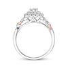 Thumbnail Image 2 of Diamond Engagement Ring 1/2 ct tw Princess & Round-cut 10K Two-Tone Gold