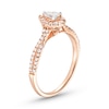 Thumbnail Image 1 of Diamond Engagement Ring 1/2 ct tw Pear/Round 14K Rose Gold