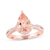 Thumbnail Image 0 of Morganite Engagement Ring 1/3 ct tw Diamonds 14K Rose Gold