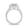 Multi-Stone Princess-cut Diamond Engagement Ring 1-1/2 ct tw 14K White Gold