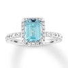 Thumbnail Image 0 of Aquamarine Engagement Ring 1/2 ct tw Diamonds 14K White Gold