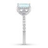 Thumbnail Image 2 of Now + Forever Aquamarine Engagement Ring 1/2 ct tw Diamonds 14K White Gold