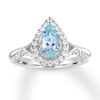Thumbnail Image 0 of Aquamarine Engagement Ring 5/8 ct tw Diamonds 14K White Gold