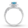 Thumbnail Image 2 of Now + Forever Aquamarine Engagement Ring 5/8 ct tw Diamonds 14K White Gold