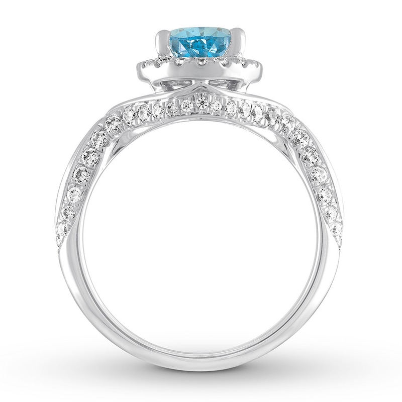 Main Image 2 of Now + Forever Aquamarine Engagement Ring 5/8 ct tw Diamonds 14K White Gold