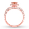 Thumbnail Image 2 of Now + Forever Morganite Engagement Ring 5/8 ct tw Diamonds 14K Rose Gold