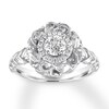 Diamond Engagement Ring 1/2 ct tw Round-cut 14K White Gold