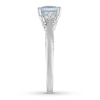 Thumbnail Image 3 of Now + Forever Aquamarine Engagement Ring 1/4 ct tw Diamonds 14K White Gold