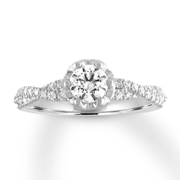 Now + Forever Diamond Engagement Ring 1 ct tw Round-cut 14K White Gold