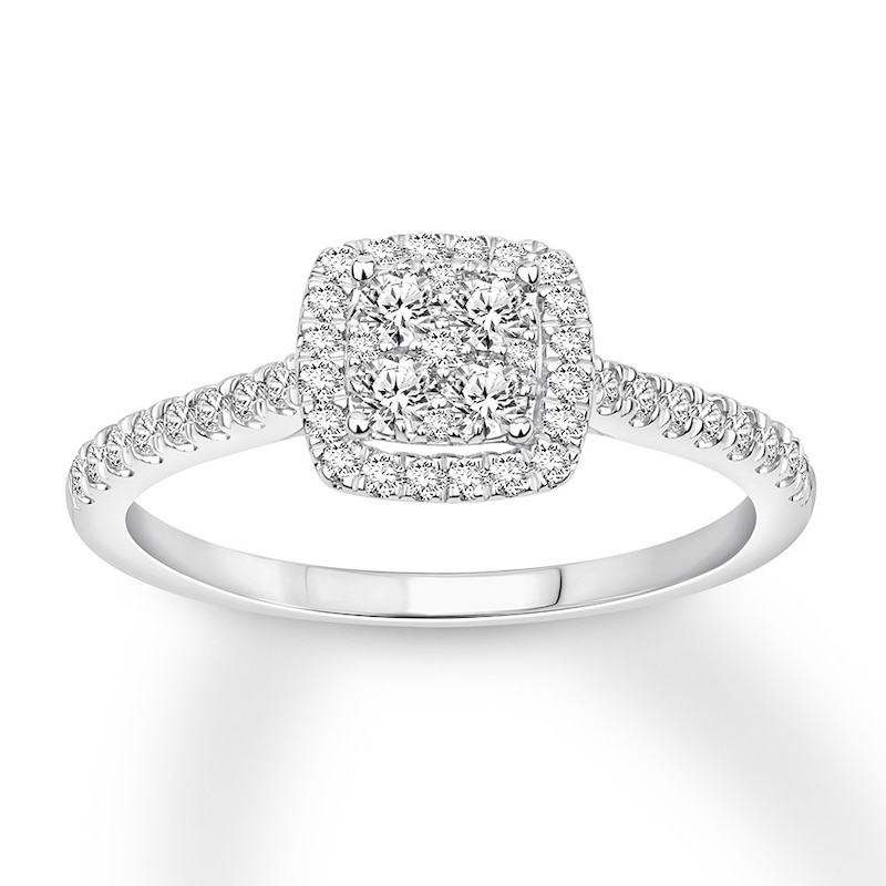 Main Image 1 of Now + Forever Diamond Engagement Ring 1/2 ct tw Round-cut 10K White Gold