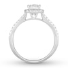 Thumbnail Image 1 of Diamond Engagement Ring 1/2 ct tw Round-cut 10K White Gold