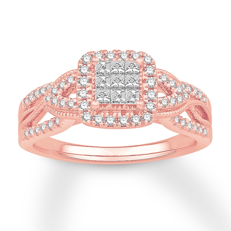 Main Image 1 of Now + Forever Diamond Engagement Ring 1/2 ct tw 10K Rose Gold