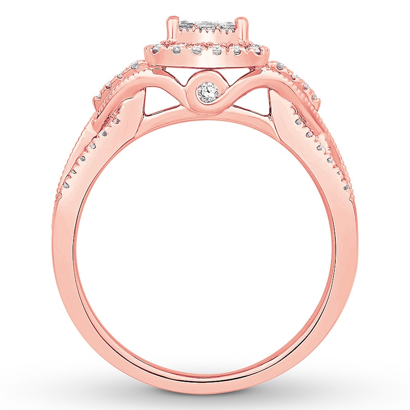 Diamond Engagement Ring 1/2 ct tw 10K Rose Gold