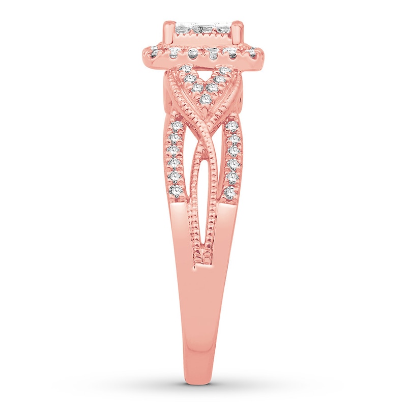 Main Image 3 of Now + Forever Diamond Engagement Ring 1/2 ct tw 10K Rose Gold
