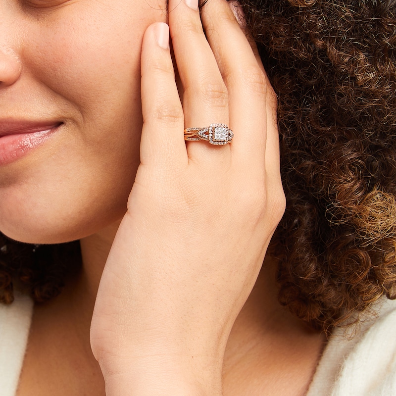 Main Image 4 of Now + Forever Diamond Engagement Ring 1/2 ct tw 10K Rose Gold