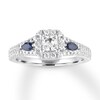Thumbnail Image 0 of Diamond & Sapphire Engagement Ring 3/4 ct tw 14K White Gold