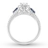 Thumbnail Image 1 of Diamond & Sapphire Engagement Ring 3/4 ct tw 14K White Gold