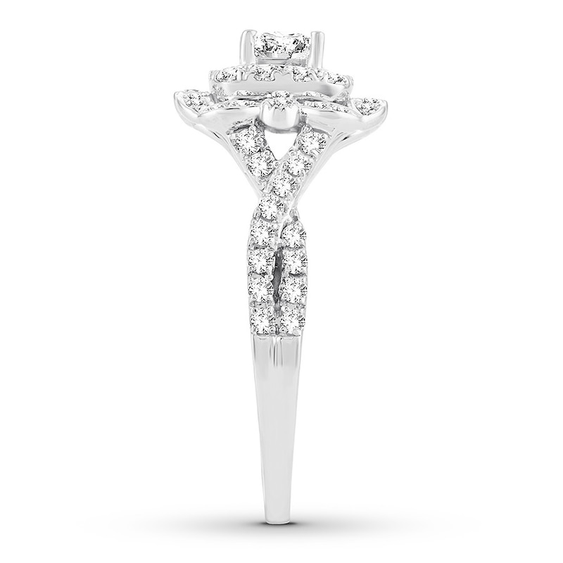 Main Image 3 of Now + Forever Diamond Engagement Ring 1 ct tw Princess & Round-cut 14K White Gold