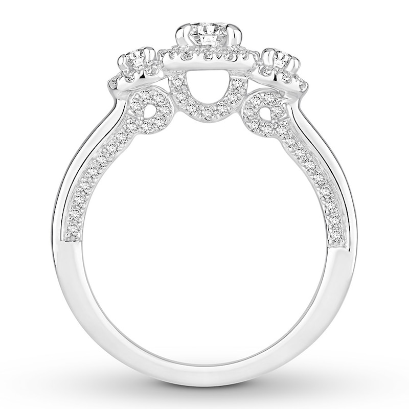 Memories Moments Magic Diamond Engagement Ring 1 ct tw Round-cut 14K White Gold