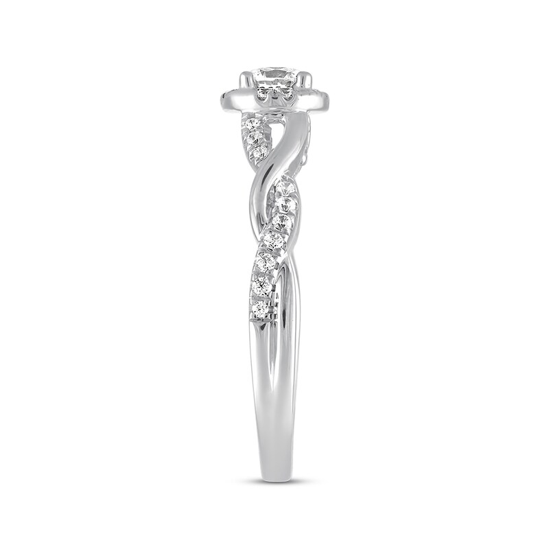 Diamond Engagement Ring 5/8 ct tw Round-cut 14K White Gold