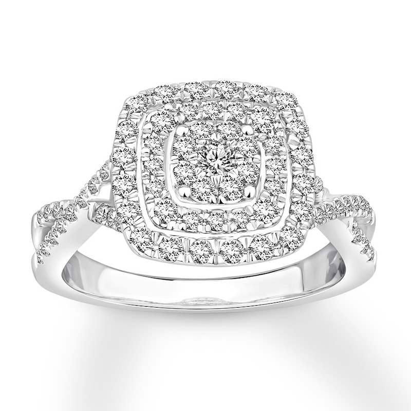 Main Image 1 of Diamond Engagement Ring 3/4 ct tw 10K White Gold