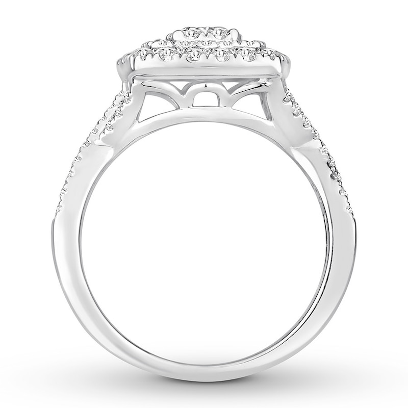 Diamond Engagement Ring 3/4 ct tw 10K White Gold