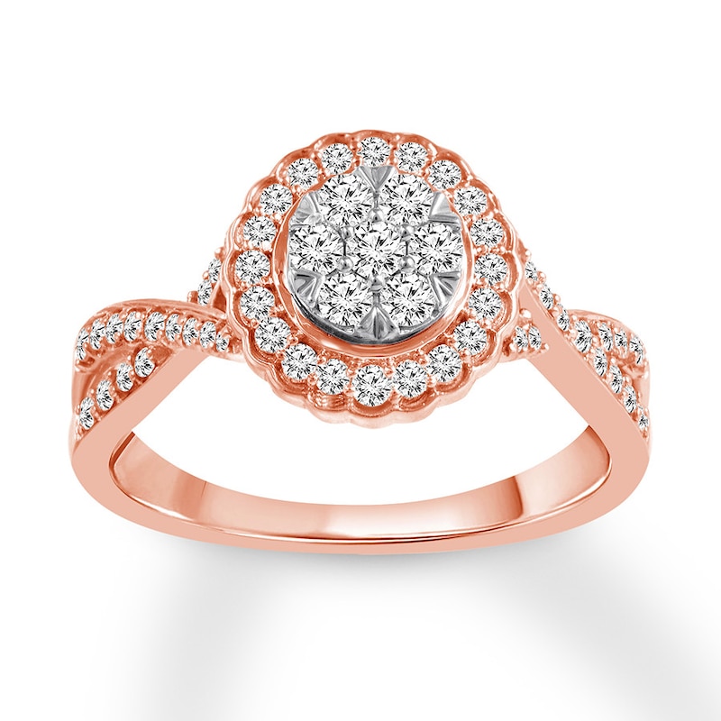 Main Image 1 of Now + Forever Diamond Engagement Ring 1/2 ct tw Round-cut 10K Two-Tone Gold