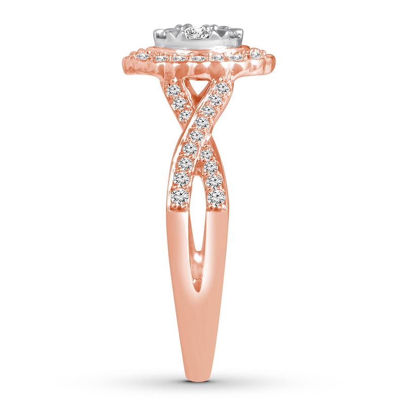 Main Image 2 of Now + Forever Diamond Engagement Ring 1/2 ct tw Round-cut 10K Two-Tone Gold