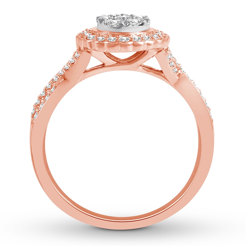 Main Image 3 of Now + Forever Diamond Engagement Ring 1/2 ct tw Round-cut 10K Two-Tone Gold