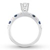 Thumbnail Image 2 of Diamond & Sapphire Engagement Ring 1 ct tw 14K White Gold