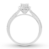 Thumbnail Image 2 of Now + Forever Diamond Engagement Ring 1/2 ct tw Princess & Round-cut 14K White Gold