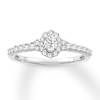 Thumbnail Image 0 of Diamond Engagement Ring 1/2 ct tw Oval/Round 14K White Gold