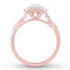 Thumbnail Image 2 of Now + Forever Diamond Engagement Ring 1/2 ct tw Princess & Round-cut 10K Gold