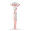 Thumbnail Image 3 of Now + Forever Diamond Engagement Ring 1/2 ct tw Princess & Round-cut 10K Gold