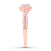 Thumbnail Image 3 of Now + Forever Diamond Engagement Ring 1/2 ct tw Princess & Round-cut 14K Rose Gold