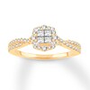Thumbnail Image 0 of Diamond Engagement Ring 1/2 cttw Princess & Round-cut 14K Yellow Gold