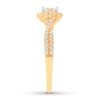 Thumbnail Image 2 of Diamond Engagement Ring 1/2 cttw Princess & Round-cut 14K Yellow Gold