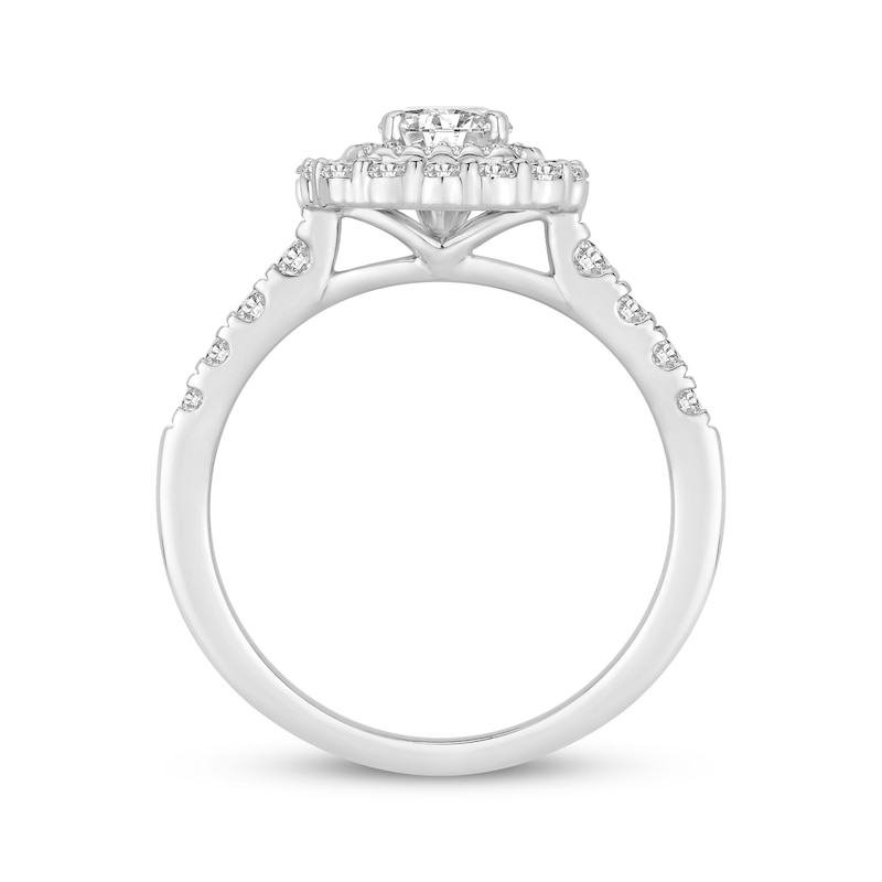 Diamond Engagement Ring 1 ct tw Round-cut 14K White Gold