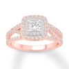 Thumbnail Image 0 of Diamond Engagement Ring 1 ct tw Princess & Round-cut 14K Two-Tone Gold