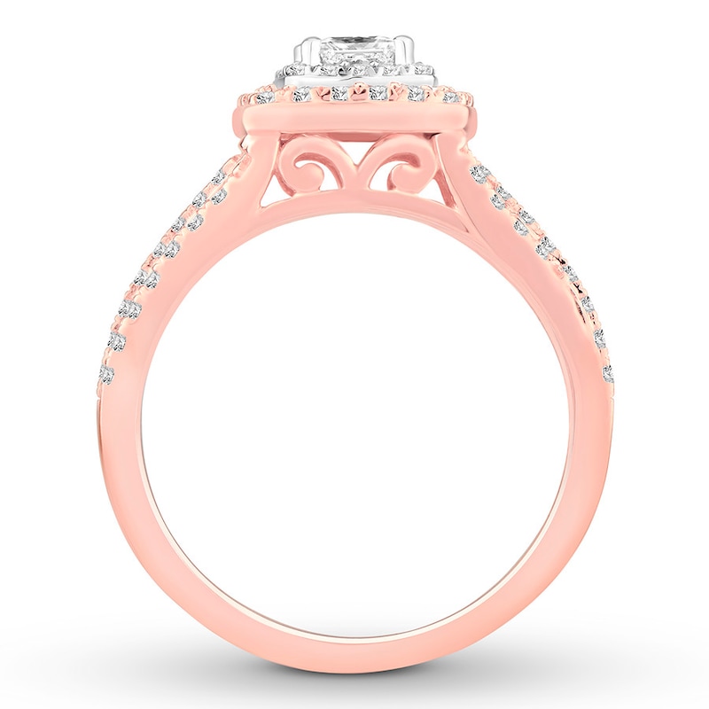Main Image 2 of Now + Forever Diamond Engagement Ring 1 ct tw Princess & Round-cut 14K Two-Tone Gold